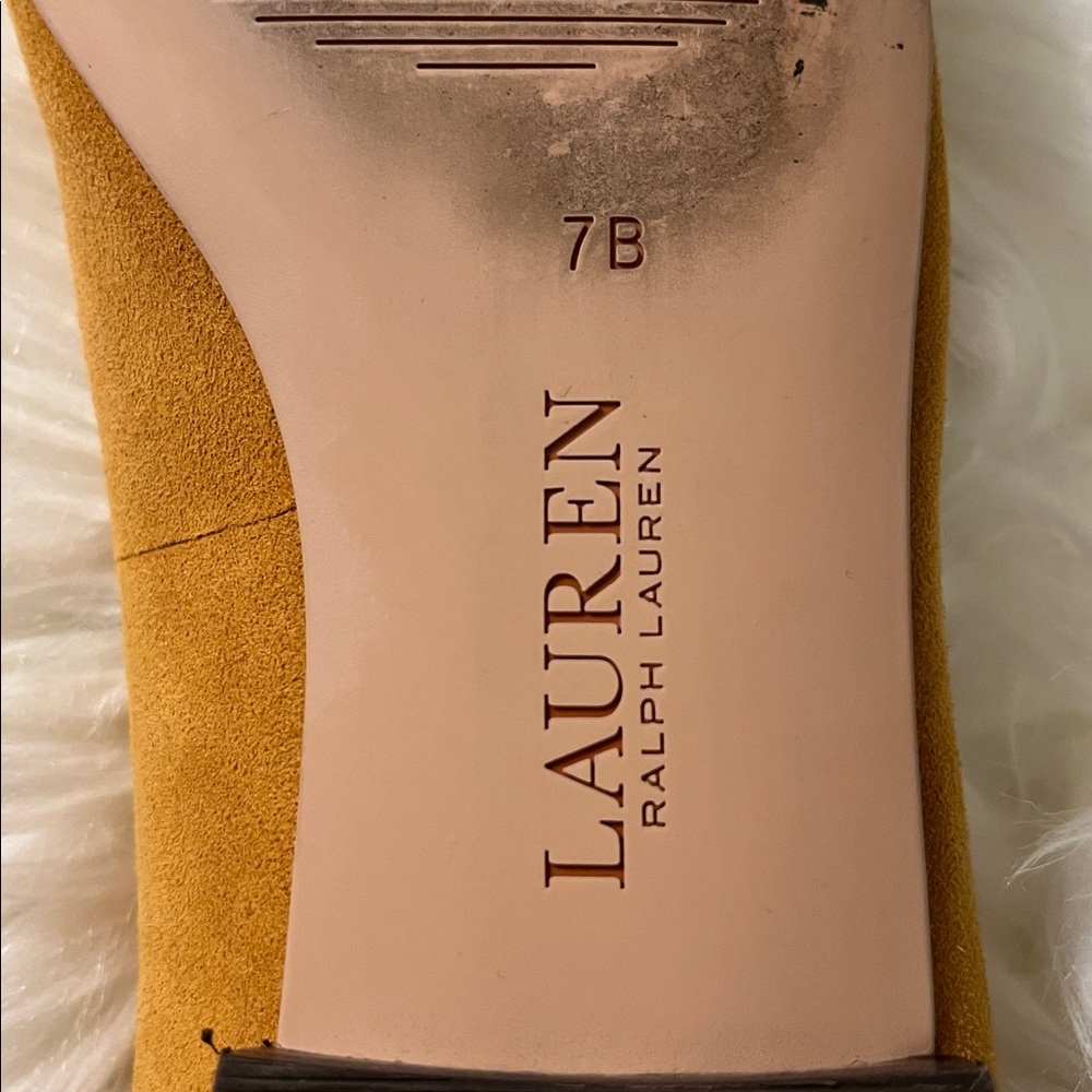 Ralph Lauren Mustard Yellow Flats - Picture 3 of 8